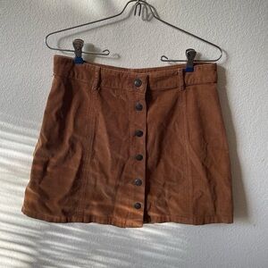 American Eagle corduroy button down skirt